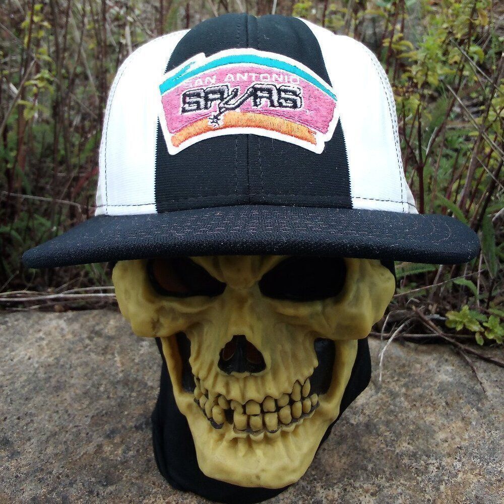 Deadstock Vintage AJD Lucky Stripes San Antonio Spurs Snap Trucker Hat